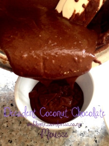 Coconut cream chocolate mousse dairy gluten and refined sugar free healthy paleo friendly paleolithic diet